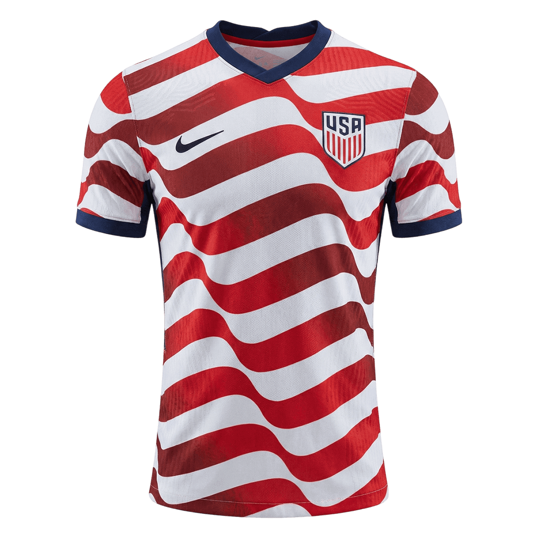 USA 2026 home soccer jersey in red, white and navy