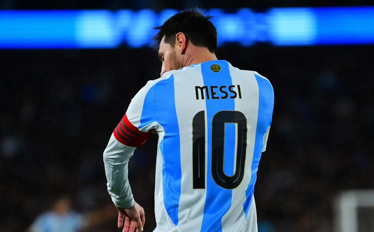Lionel Messi wearing Argentina number 10 shirt during his international career