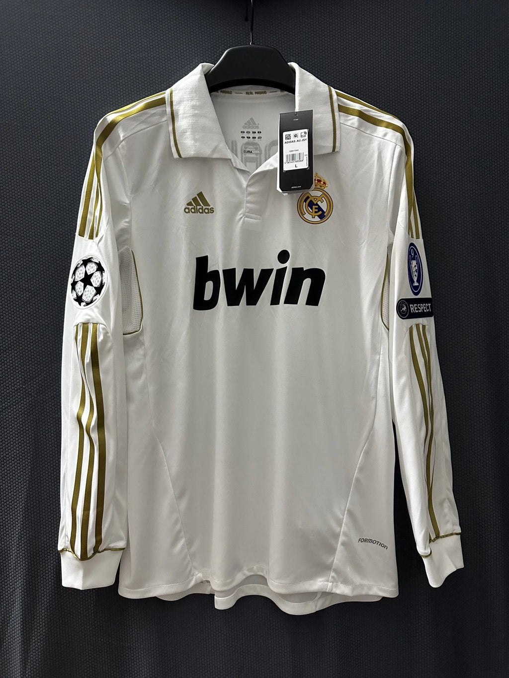 Ronaldo #7 Real Madrid 11/12 Home Long Sleeve Retro Jersey