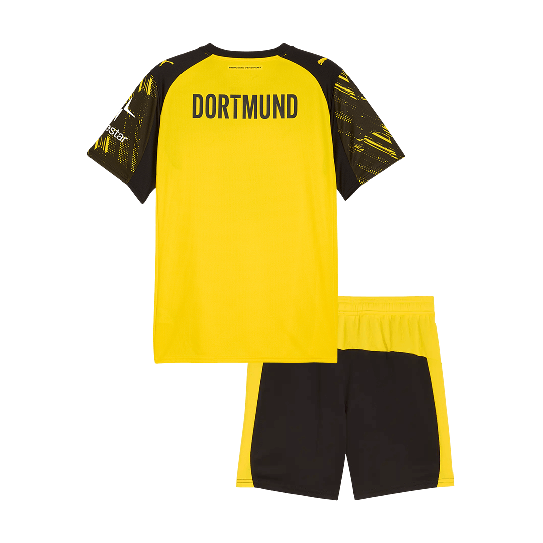 Borussia Dortmund Home Kids Soccer Jerseys Kit 2025/26