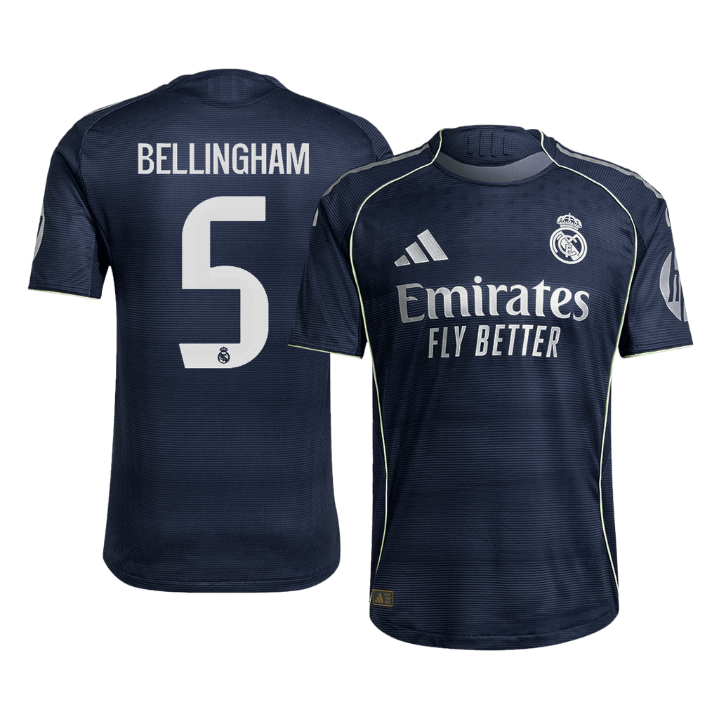 BELLINGHAM #5 Real Madrid Away Authentic Soccer Jersey 2025/26