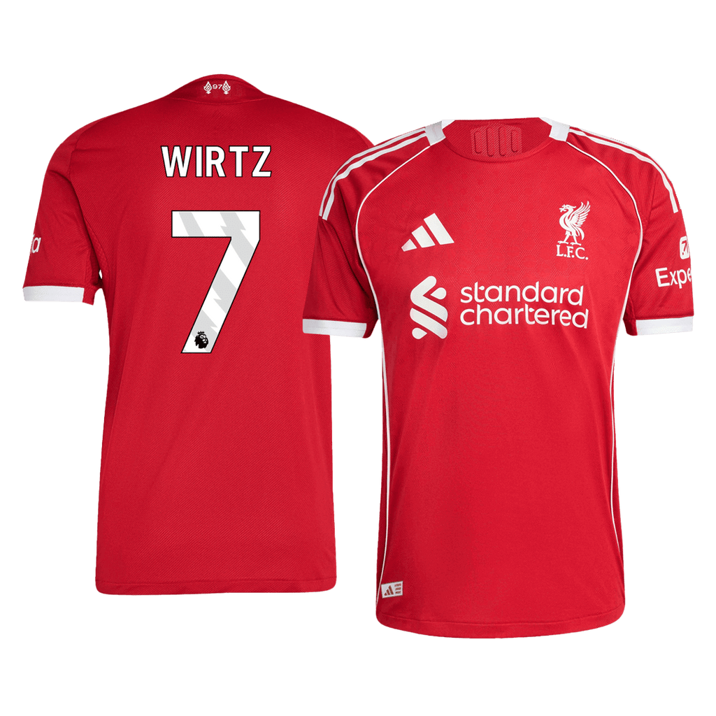 WIRTZ #7 Liverpool Home Authentic Soccer Jersey 2025/26