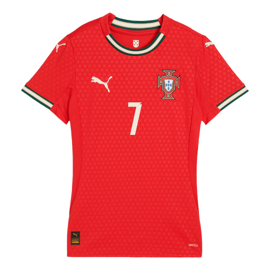 Women's RONALDO #7  Portugal Home Soccer Jersey 2025 Red