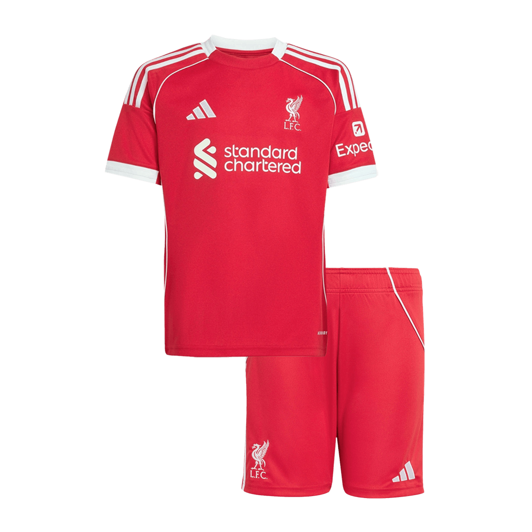 Liverpool Home Kids Soccer Jerseys Kit 2025/26