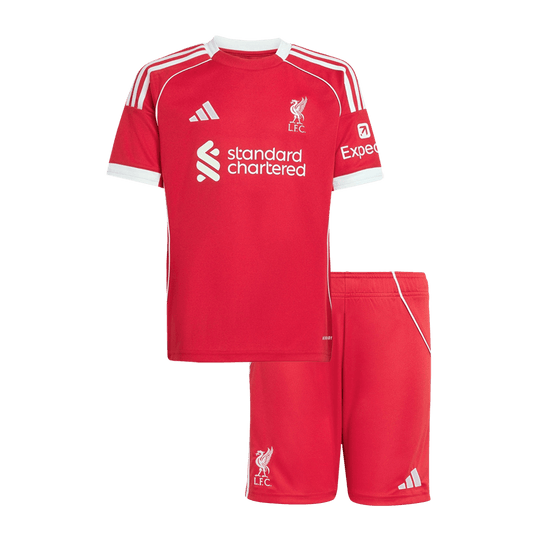 Liverpool Home Kids Soccer Jerseys Kit 2025/26