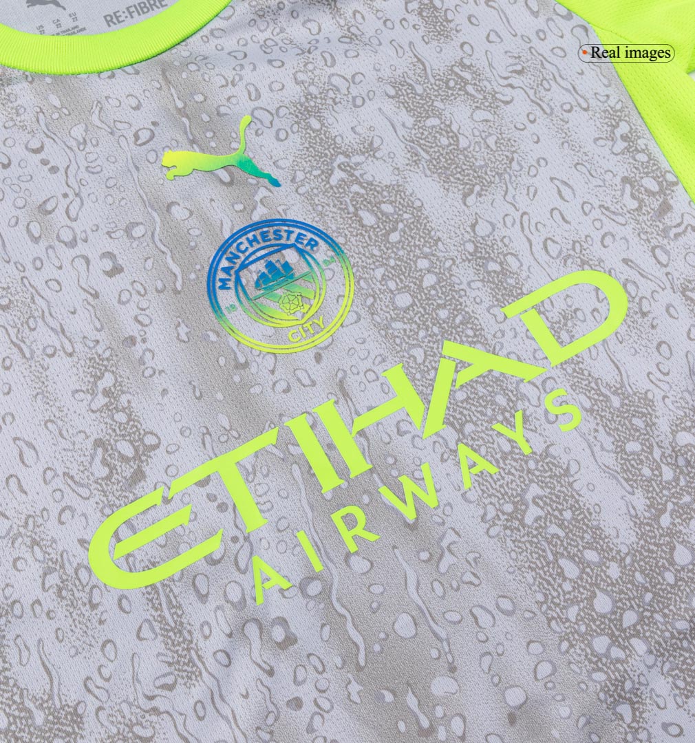 Manchester City Third Away Kids Soccer Jerseys Full Kit 2025/26