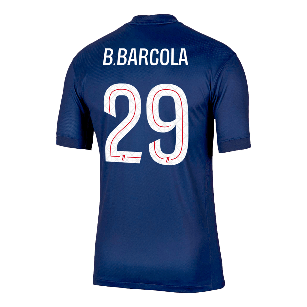 B.BARCOLA #29 PSG Home Soccer Jersey 2025/26