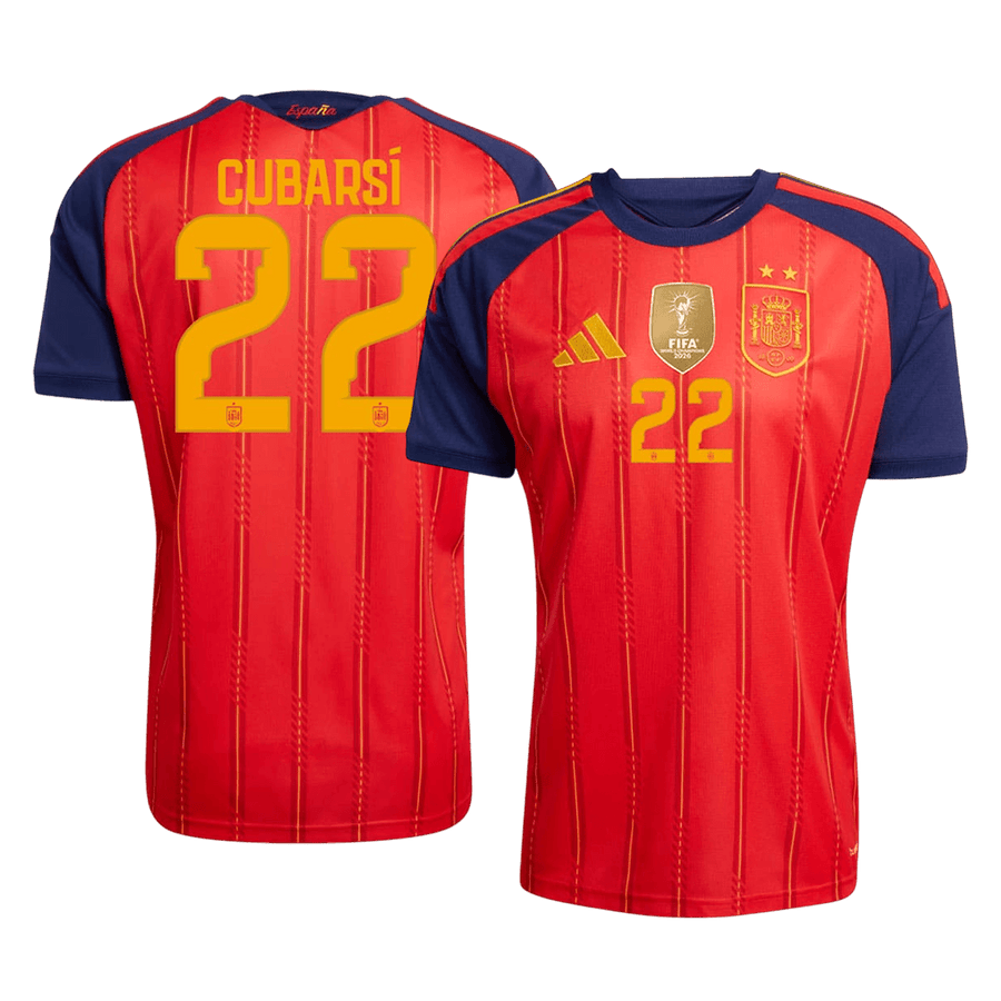 CUBARSí #22 Spain Home Soccer Jersey World Cup 2026