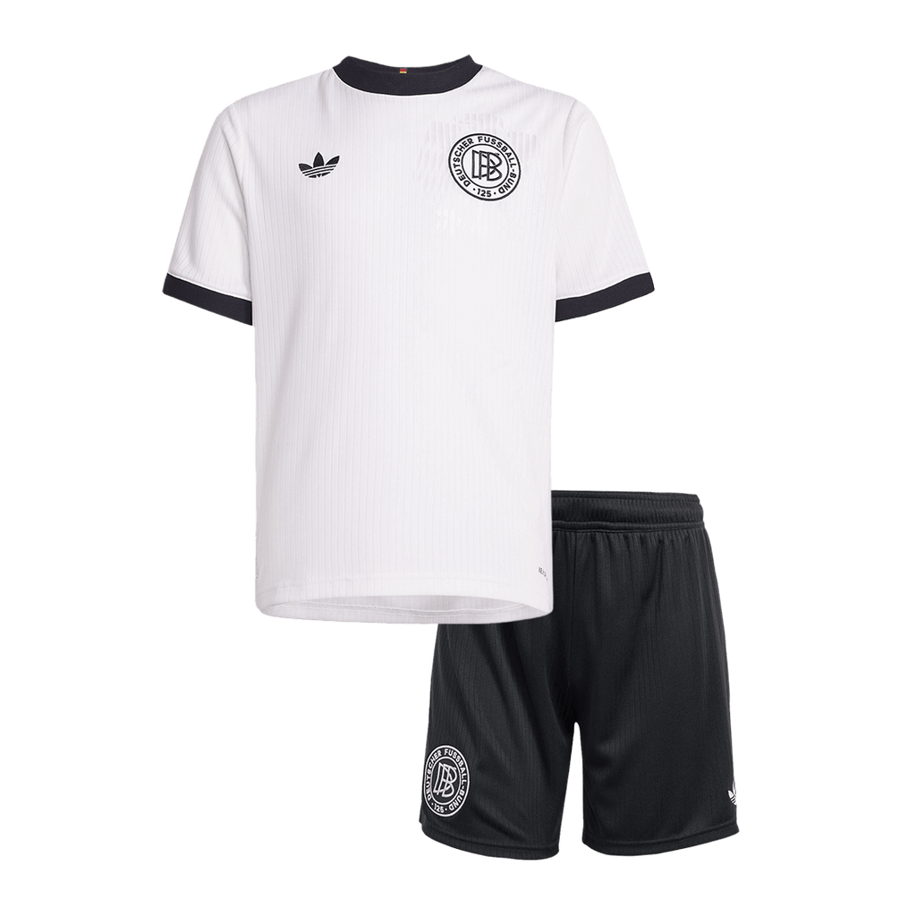 Kid's Germany 125th Anniversary Soccer Jersey Kit(Jersey+Shorts) 2025 White