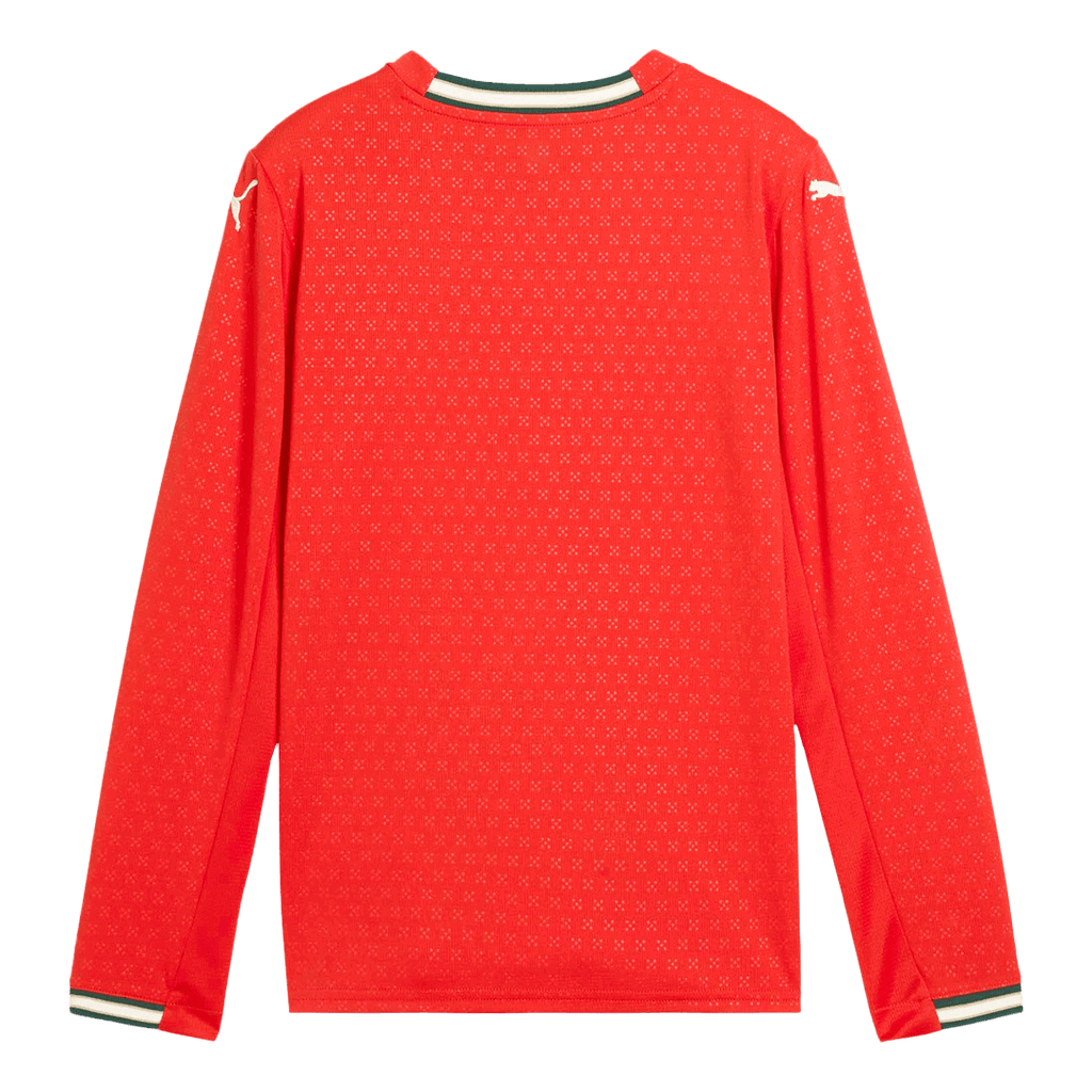 Portugal Home Long Sleeve Soccer Jersey 2025 Red