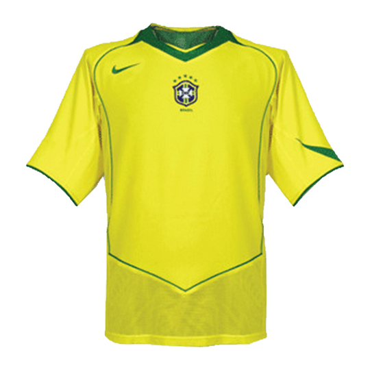 Retro 2004 Brazil Home Soccer Jersey