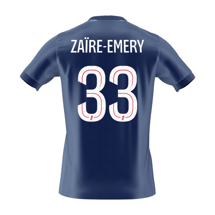 ZAÏRE EMERY #33 PSG Home Soccer Jersey 2025/26