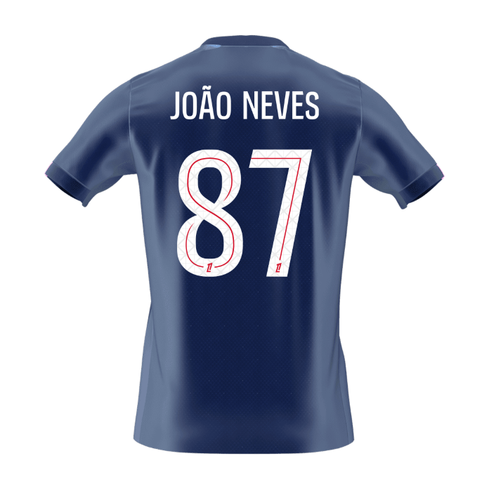JOÃO NEVES #87 PSG Home Soccer Jersey 2025/26