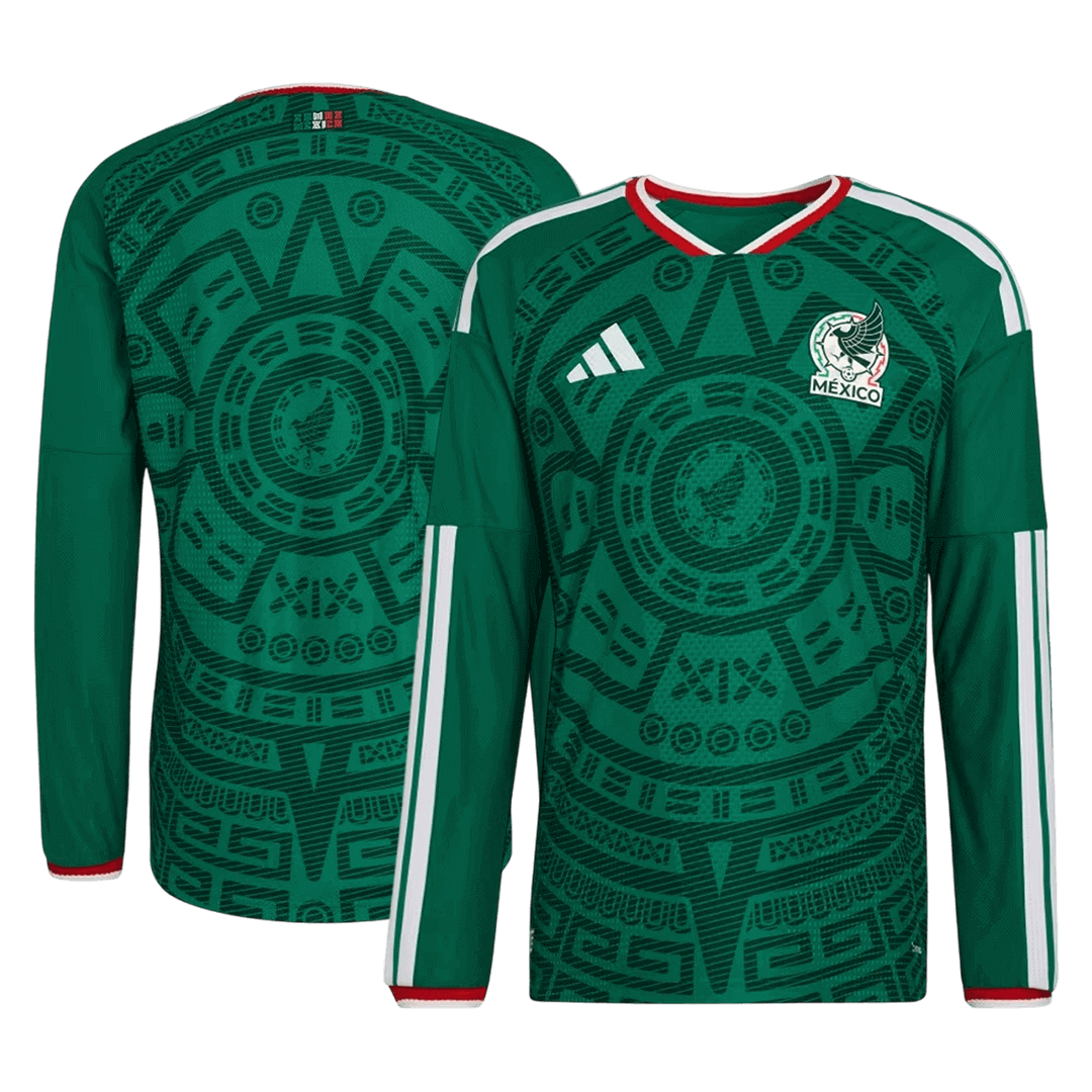 Mexico Home Long Sleeve Player Version Jersey World Cup 2026