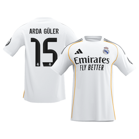 ARDA GüLER #15 Real Madrid Home Soccer Jersey 2025/26