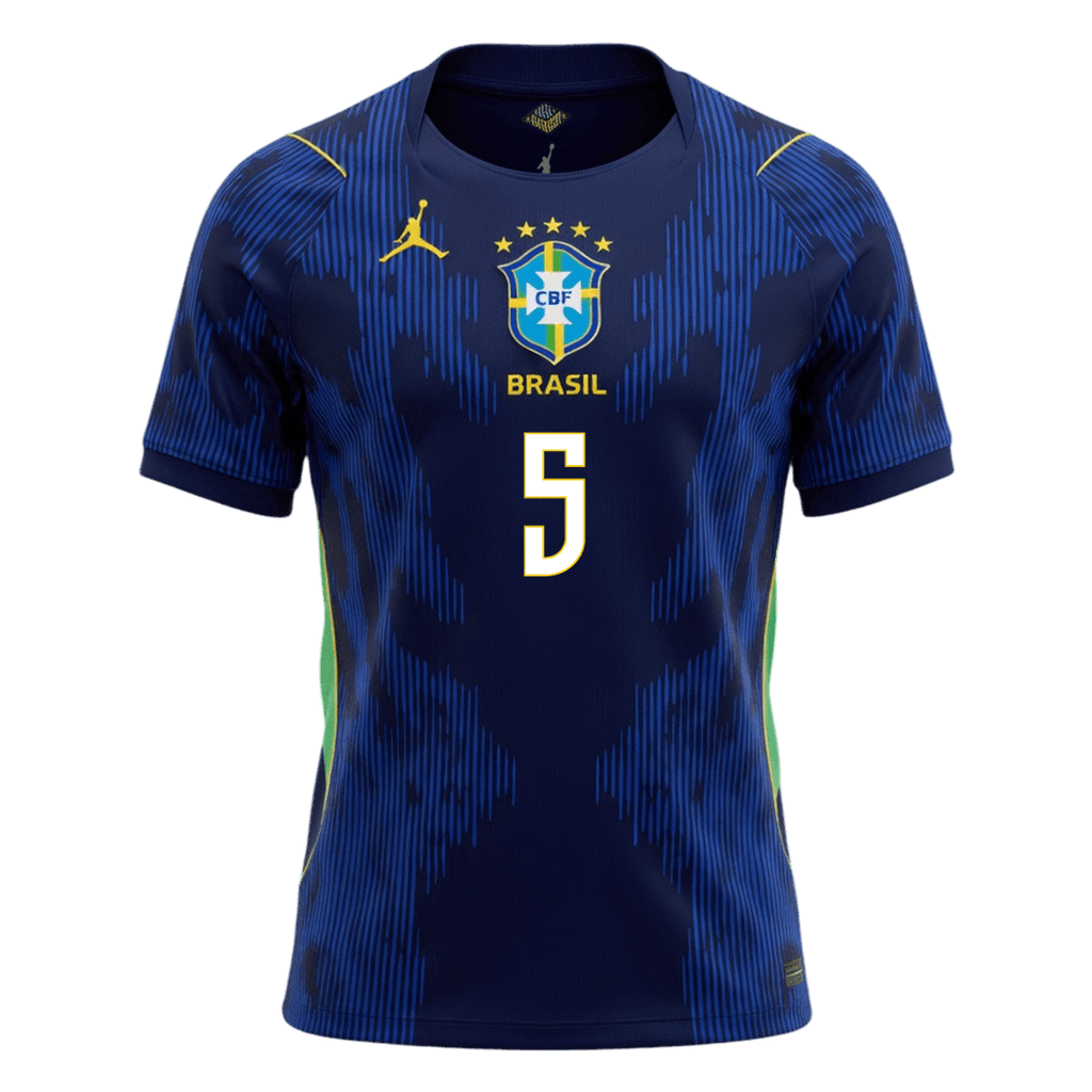CASEMIRO #5 Brazil Away Soccer Jersey World Cup 2026