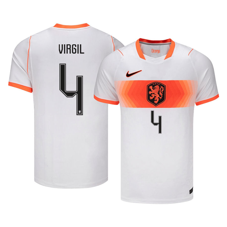 VIRGIL #4 Netherlands Away Soccer Jersey World Cup 2026