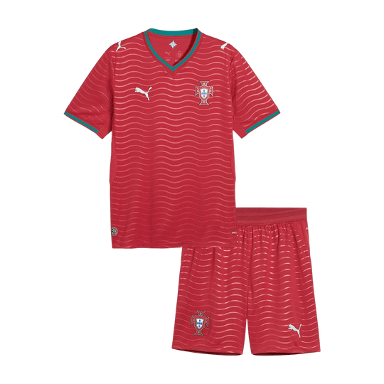 Portugal Home World Cup Kids Soccer Jerseys Kit 2026