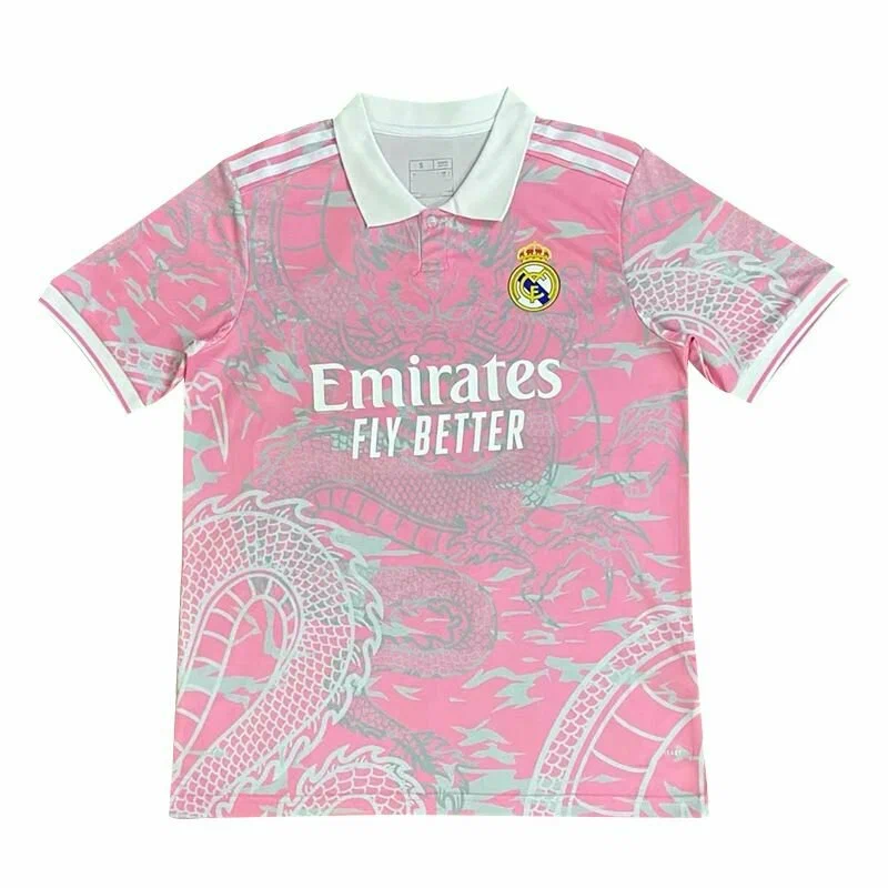 Replica Real Madrid x Chinese Dragon Soccer Jersey 23/24 Pink
