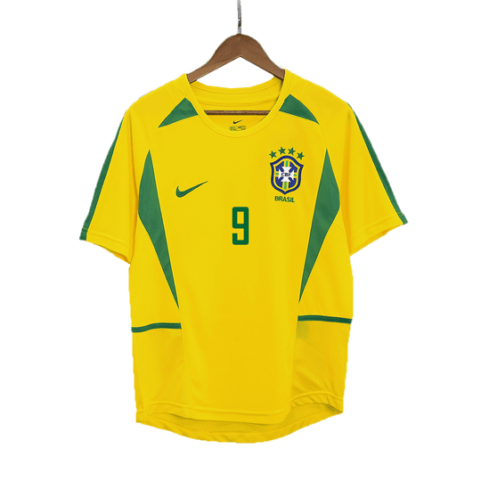 RONALDO #9 Brazil Retro Jersey Home Soccer Shirt 2002/03