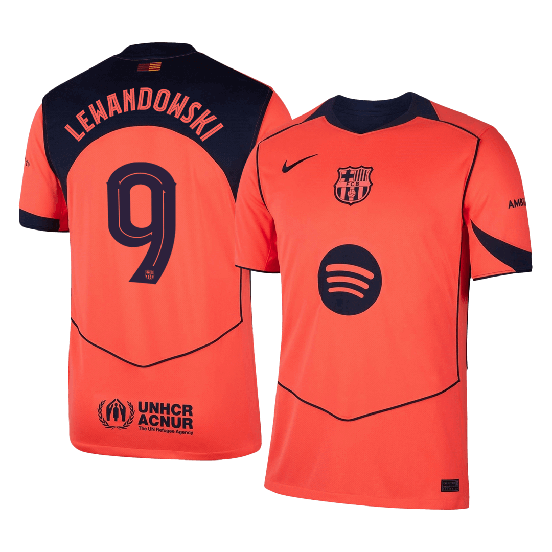 LEWANDOWSKI #9 Barcelona Third Away Soccer Jersey 2025/26 -UCL