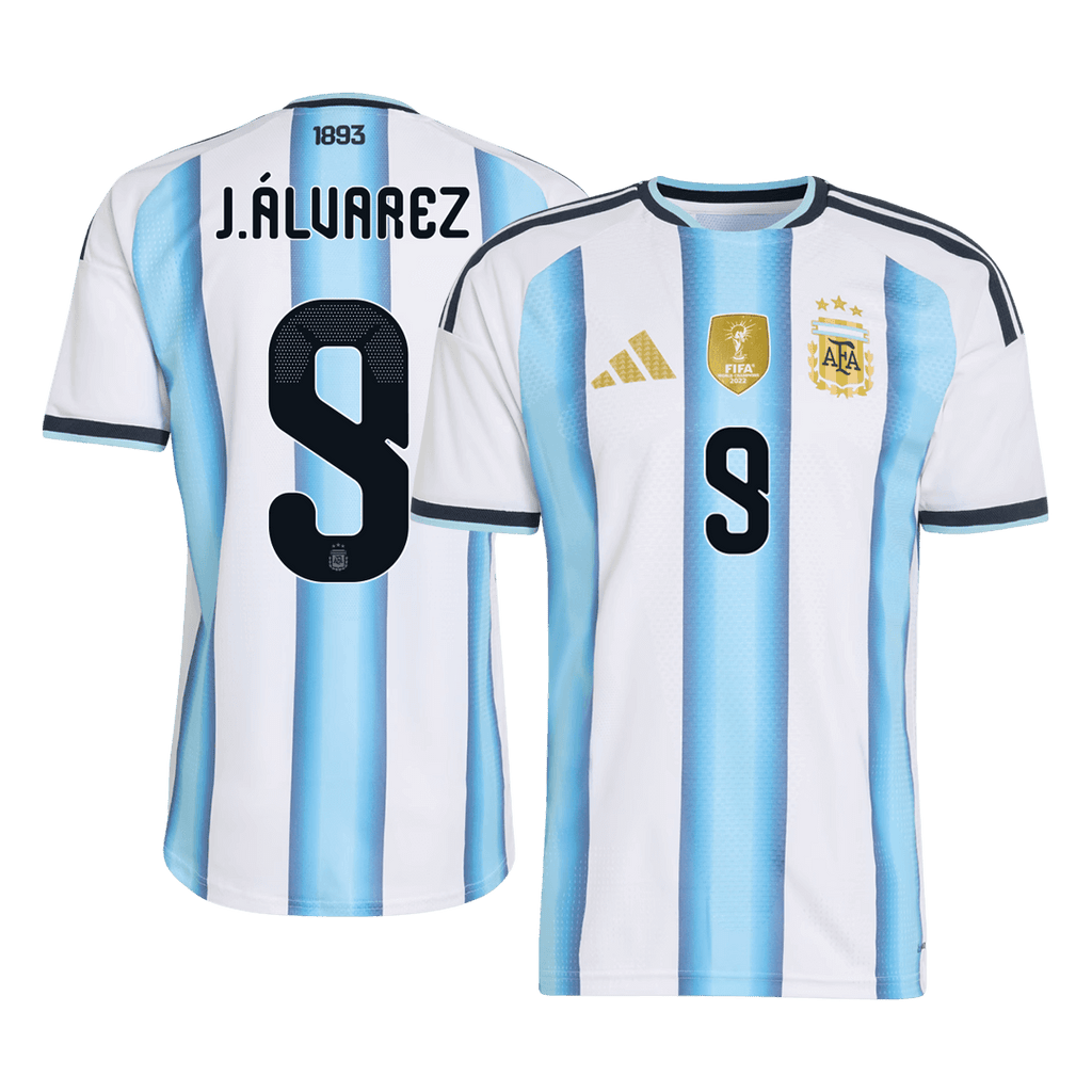 J. ALVAREZ #9 Argentina Home Player Version Jersey World Cup 2026