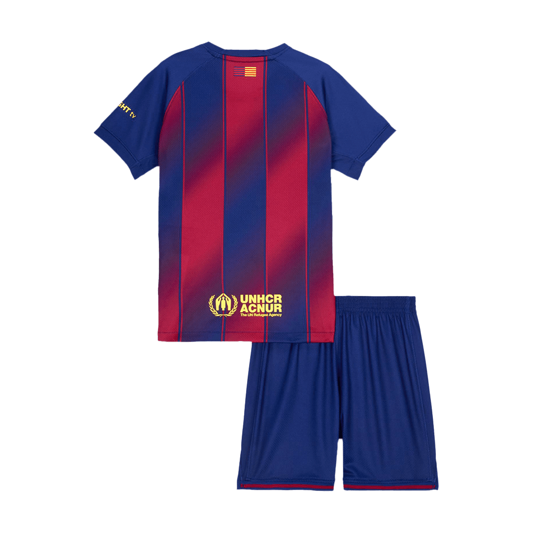 Kids Barcelona Custom Home Soccer Kits 2025/26