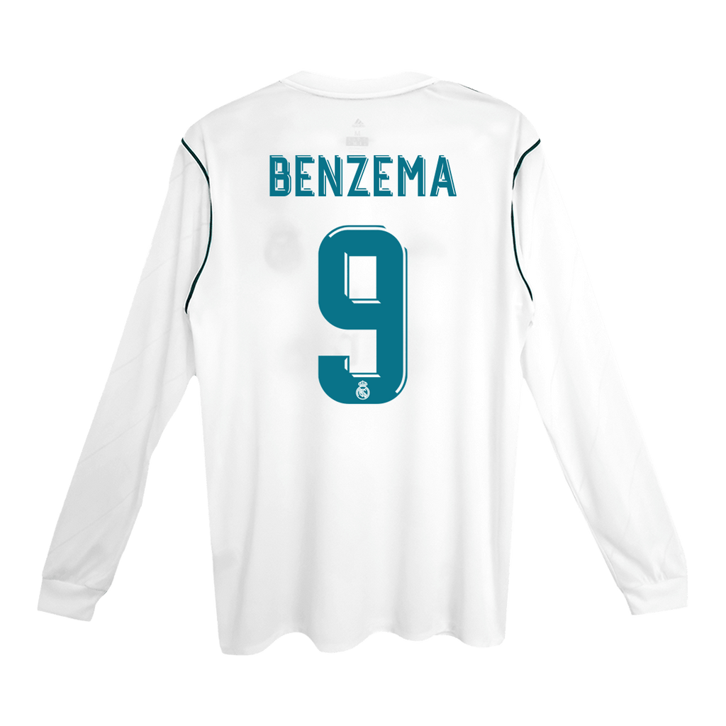 Retro Jersey BENZEMA #9 Real Madrid Retro Jersey Home Soccer Shirt 2017/18