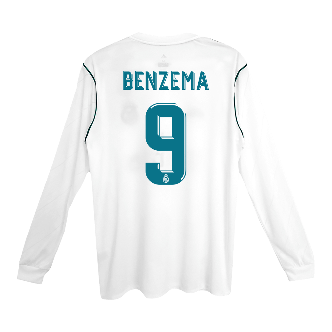 Retro Jersey BENZEMA #9 Real Madrid Retro Jersey Home Soccer Shirt 2017/18