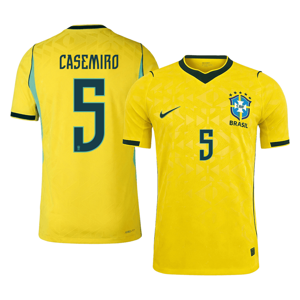 CASEMIRO #5 Brazil Home Player Version Jersey World Cup 2026