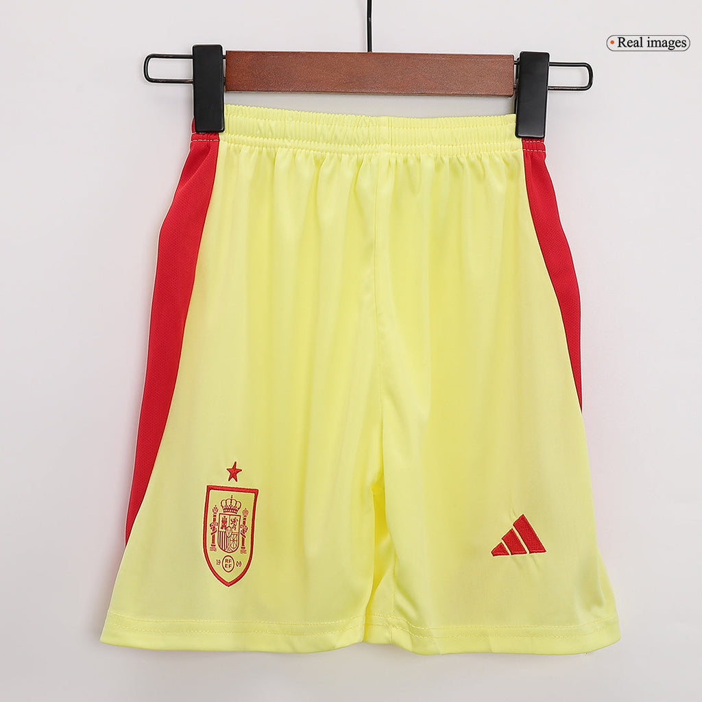 Kid's Spain Away Soccer Jersey Kit(Jersey+Shorts) Euro 2024