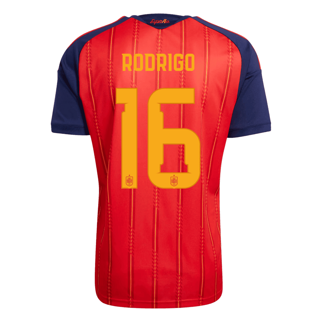 RODRIGO #16 Spain Home Soccer Jersey World Cup 2026
