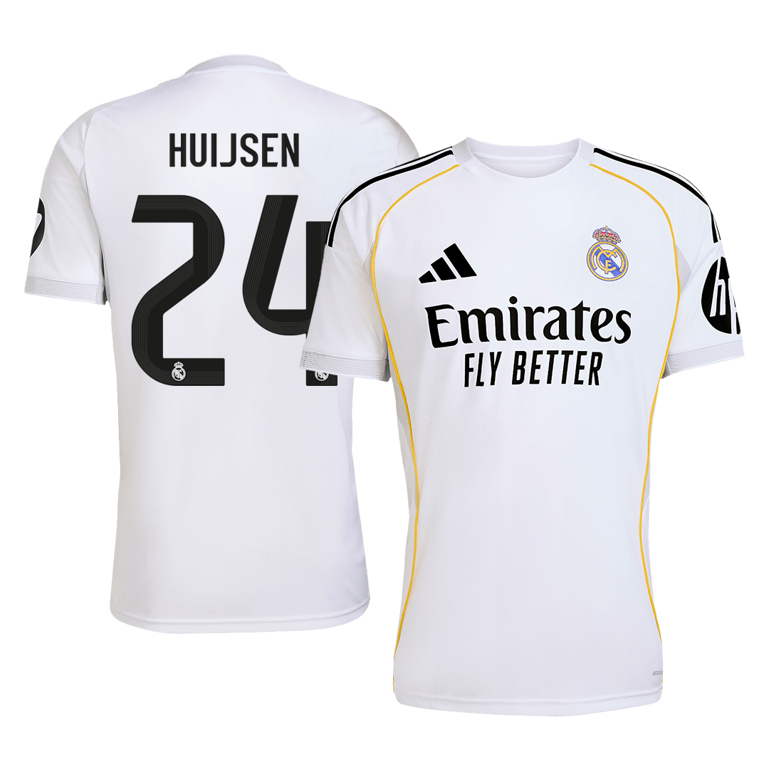 HUIJSEN #24 Real Madrid Home Soccer Jersey 2025/26
