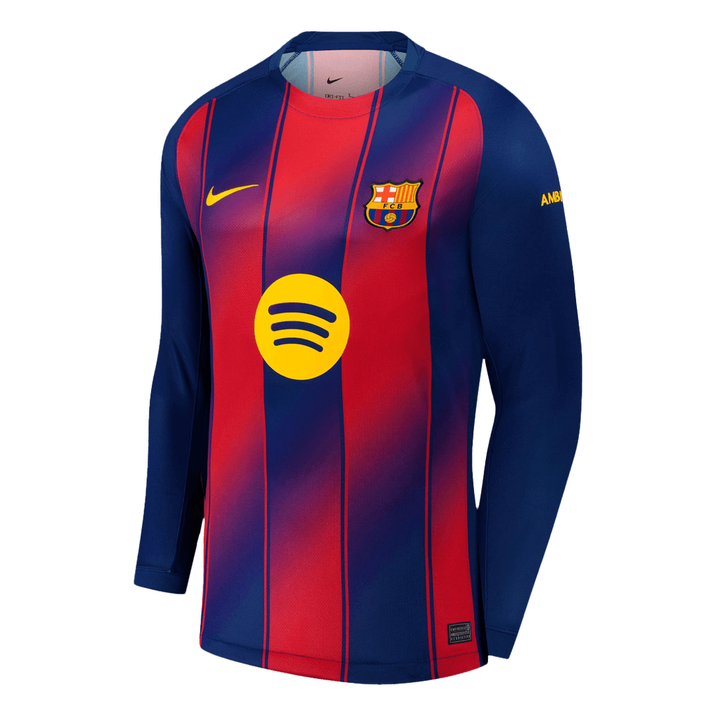 Barcelona Home Long Sleeve Soccer Jersey 2025/26