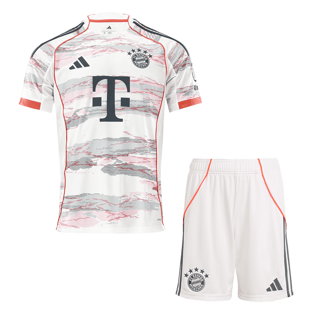 Bayern Munich Away Soccer Jersey Kit(Jersey+Shorts) 2025/26 White