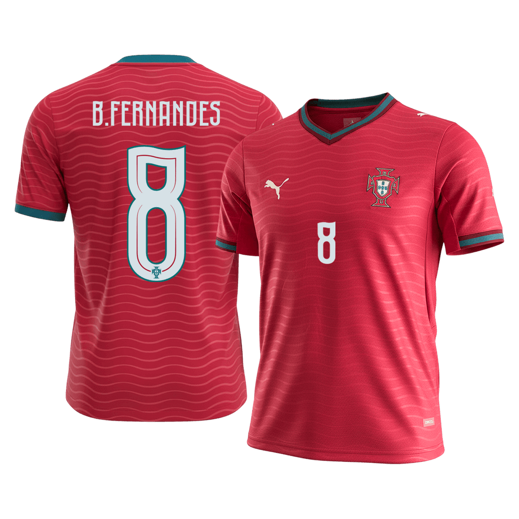 B.FERNANDES #8 Portugal Home Soccer Jersey World Cup 2026