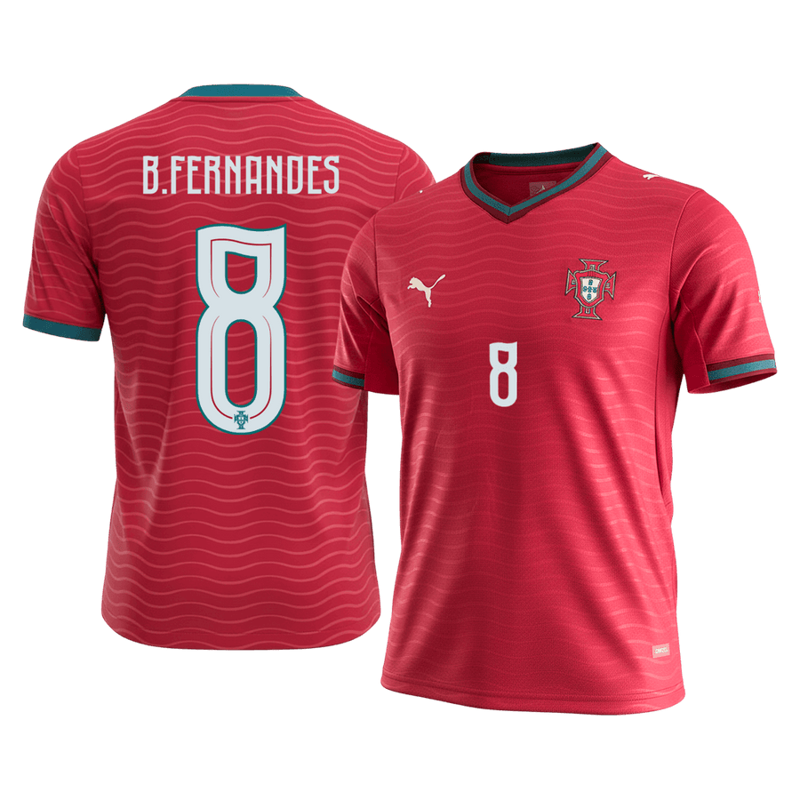 B.FERNANDES #8 Portugal Home Soccer Jersey World Cup 2026