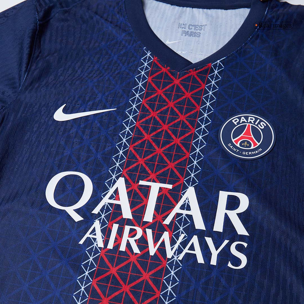 B.BARCOLA #29 PSG Home Authentic Soccer Jersey 2025/26
