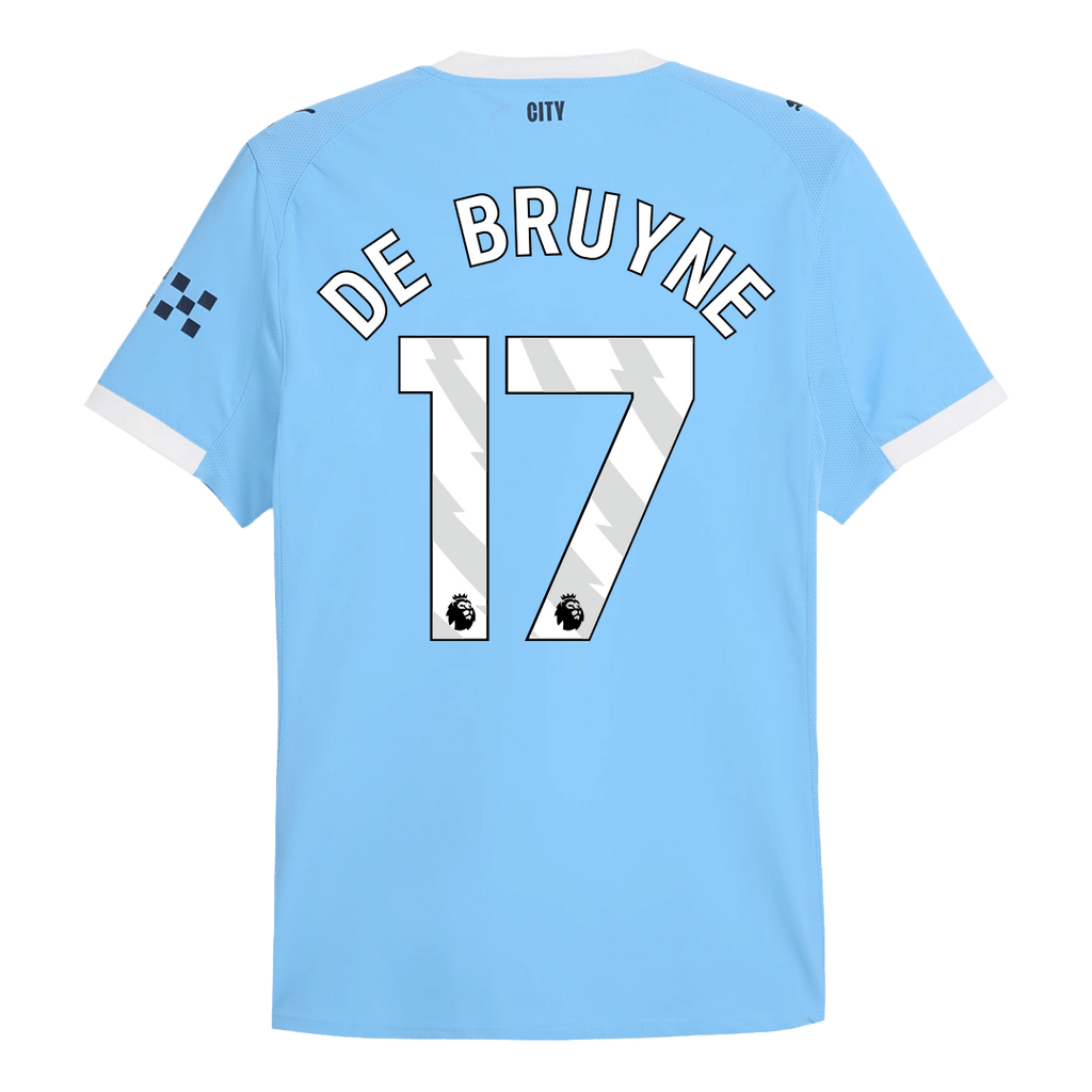 DE BRUYNE #17 Authentic Manchester City Home Soccer Jersey 2025/26 Blue