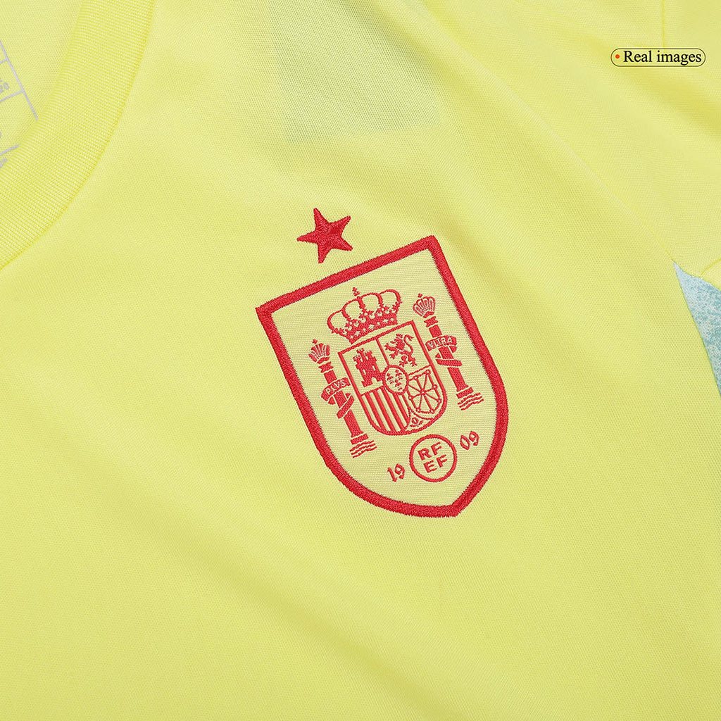 Kid's Spain Away Soccer Jersey Kit(Jersey+Shorts) Euro 2024