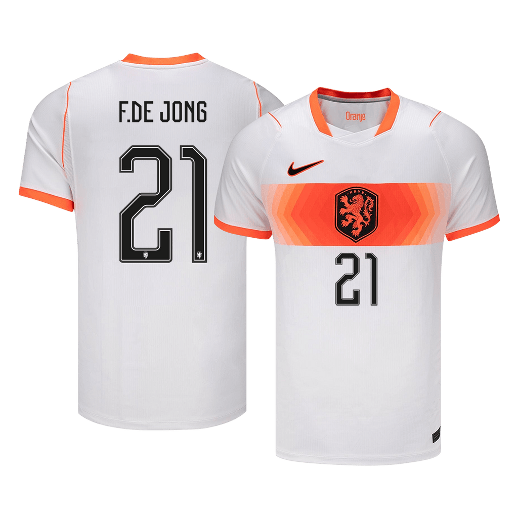 F.DE JONG #21 Netherlands Away Soccer Jersey World Cup 2026