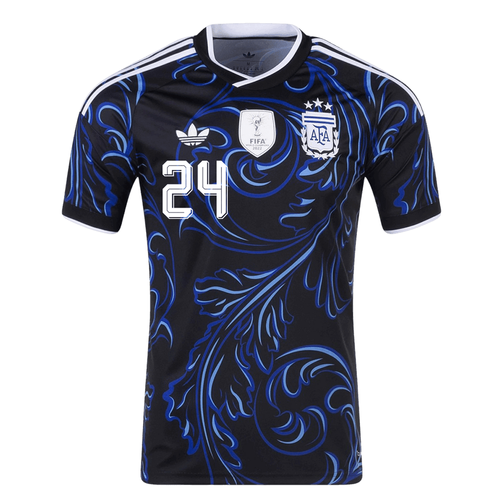 E. FERNANDEZ #24 Argentina Away Soccer Jersey World Cup 2026