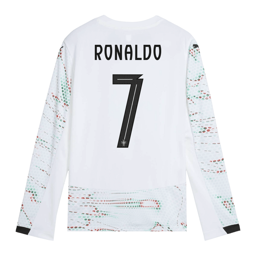 RONALDO #7 Portugal Away Long Sleeve Soccer Jersey 2025 White