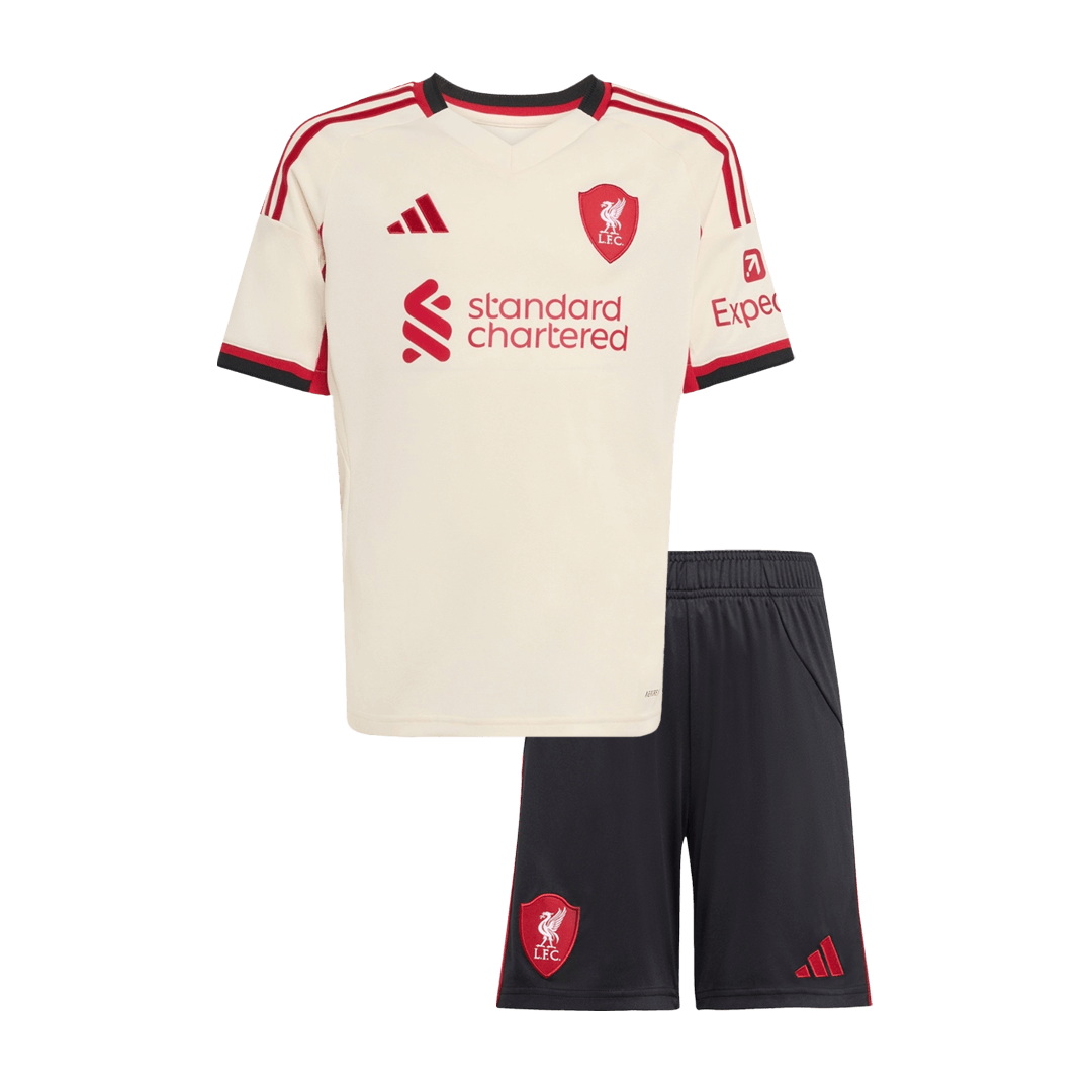 Liverpool Away Kids Soccer Jerseys Kit 2025/26
