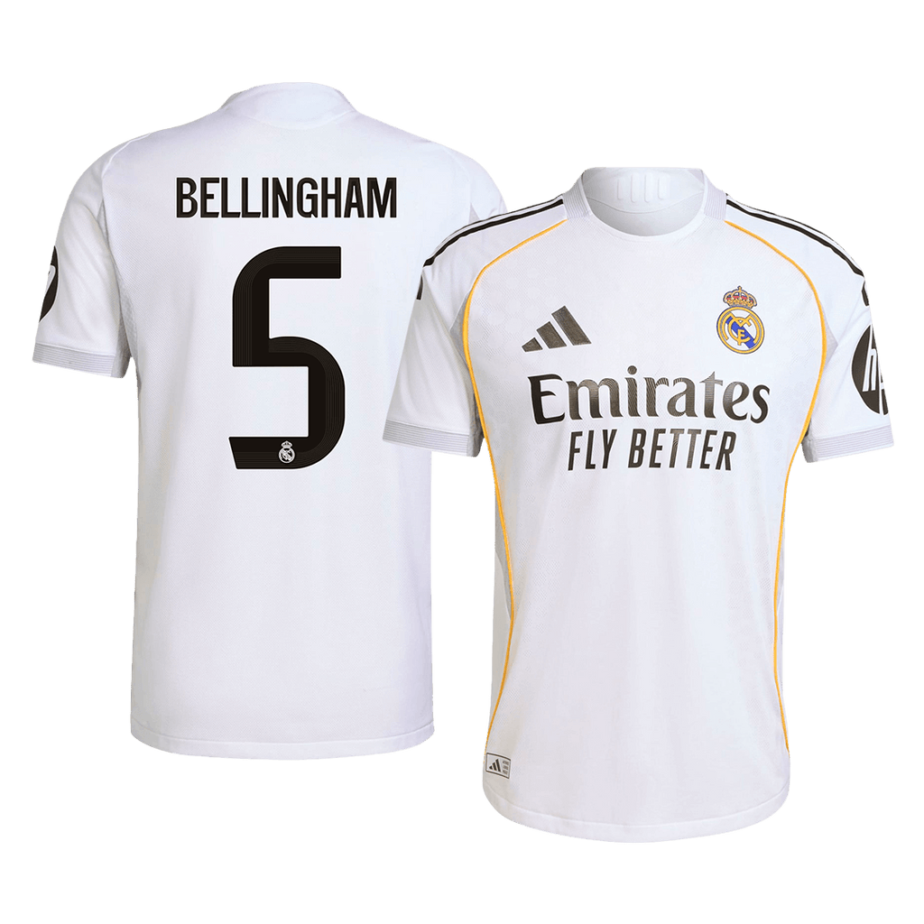 Authentic BELLINGHAM #5 Soccer Jersey Real Madrid Home Shirt 2025/26