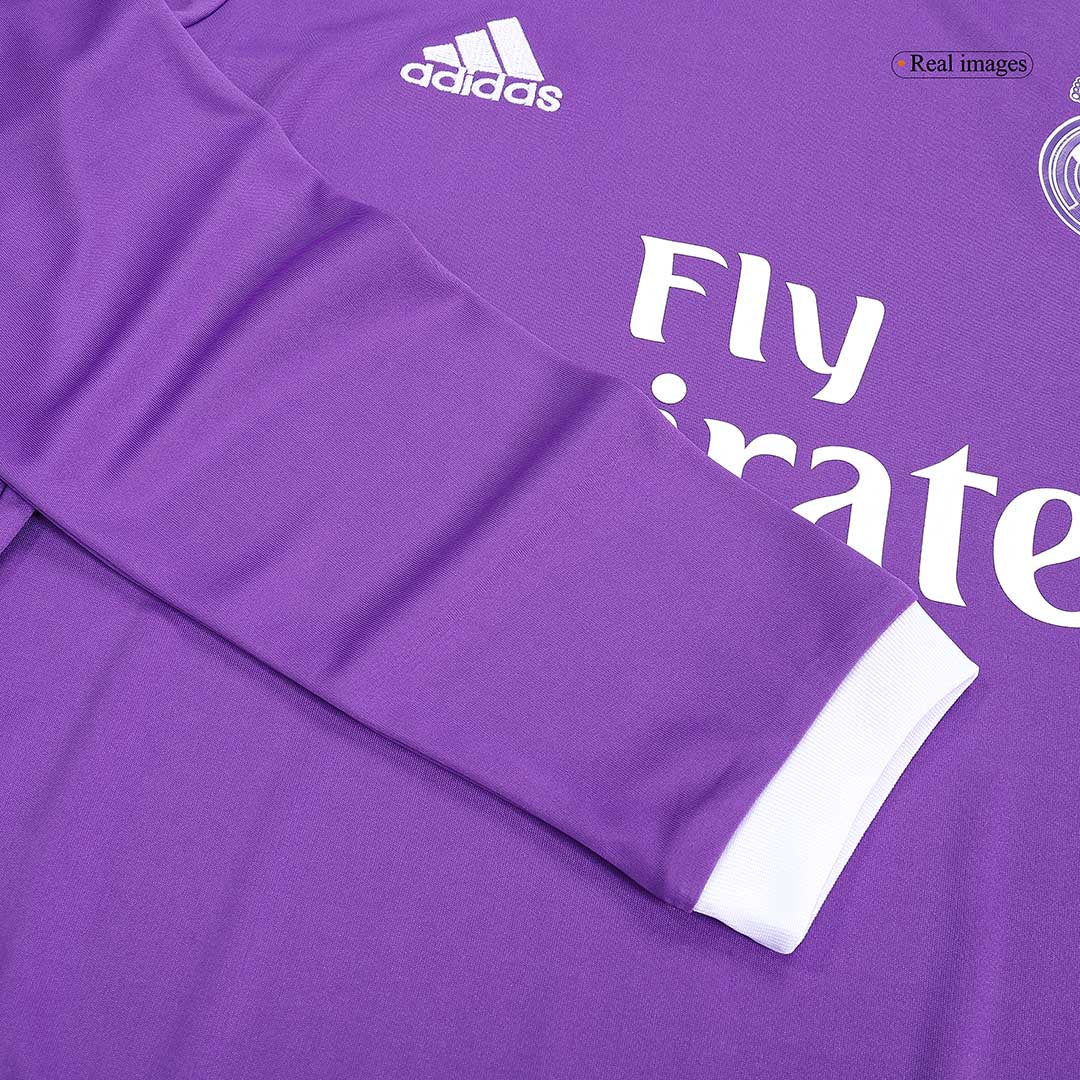 Retro SERGIO RAMOS #4 2016/17 Real Madrid Away Long Sleeve Soccer Jersey