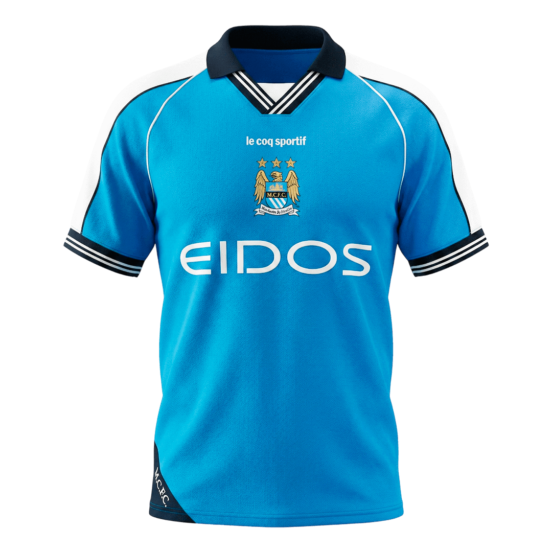 Retro Soccer Jersey Manchester City Home 1999/01