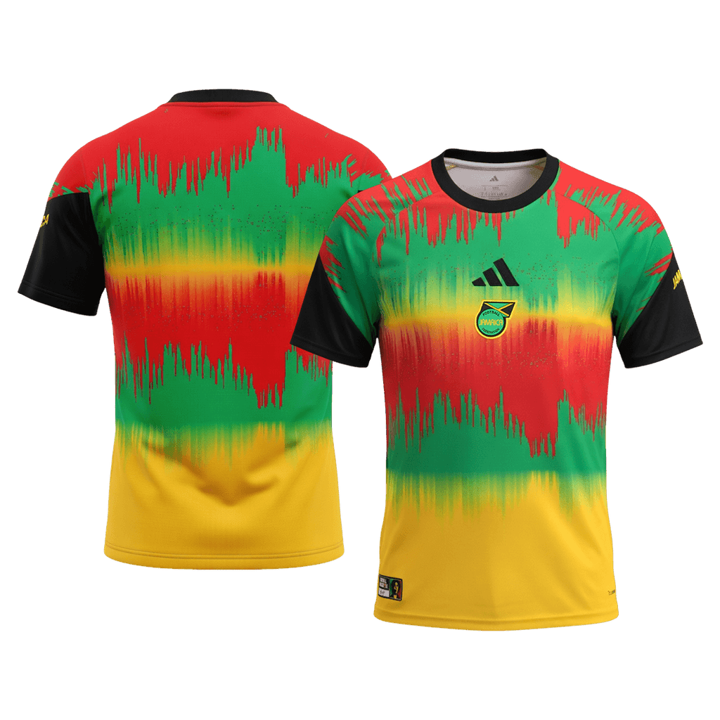 Jamaica Pre-Match Soccer Jersey World Cup 2026 Colorful