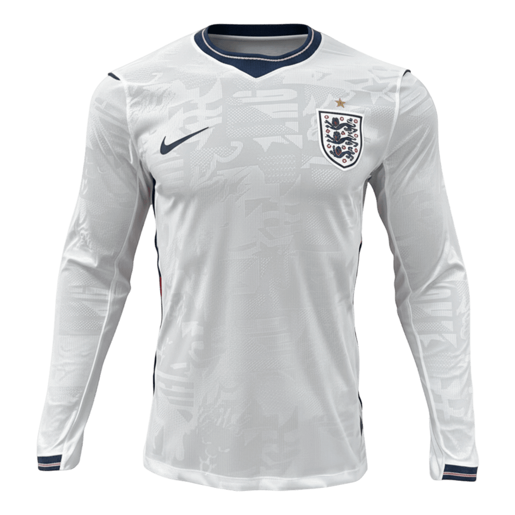 England Home Long Sleeve Player Version Jersey World Cup 2026