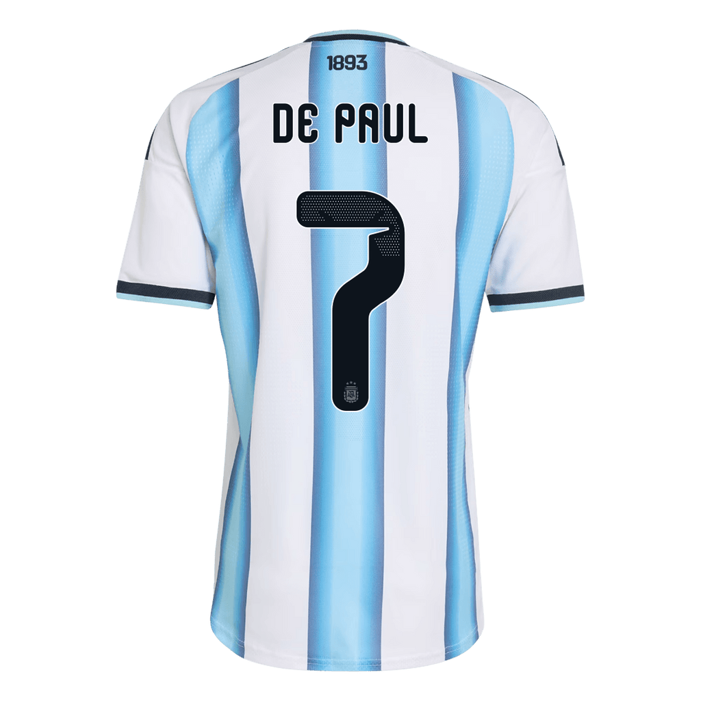 DE PAUL #7 Argentina Home Player Version Jersey World Cup 2026